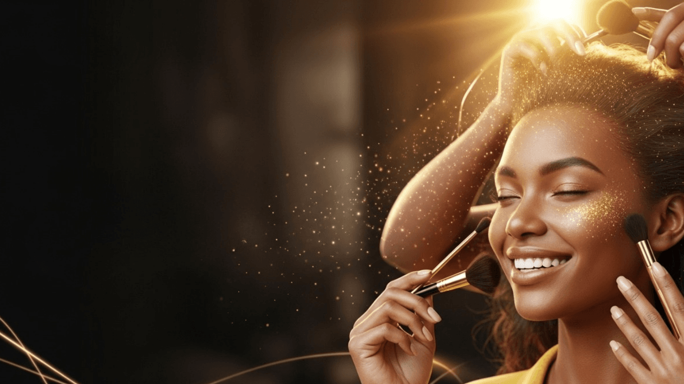 Diverse beauty professionals styling clients in a modern studio